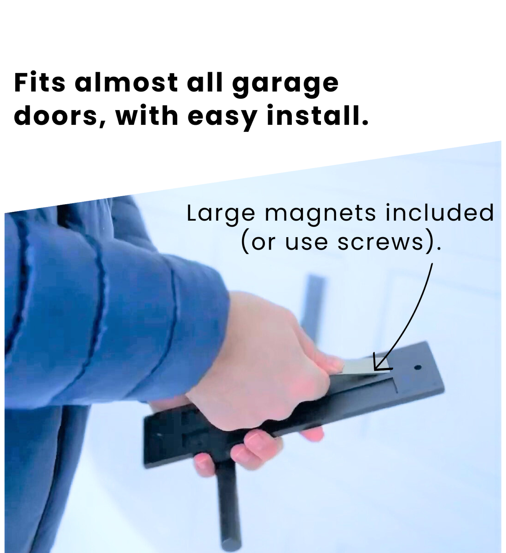 Load video: Install custom garage door hardware magnetic