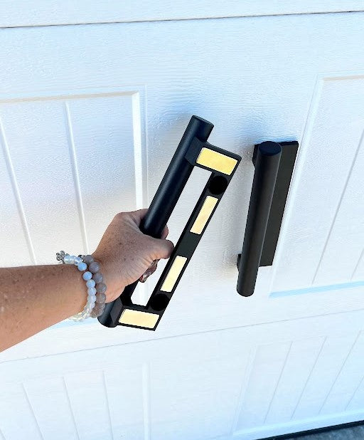 How to install magnets on your new garage door hardware accents.