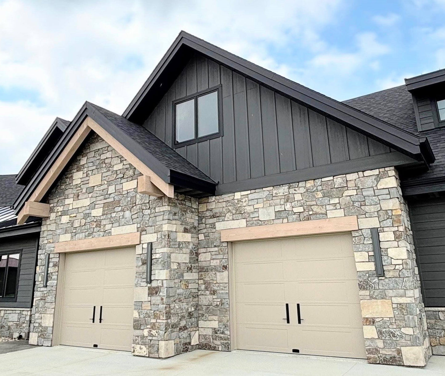 Modern garage door hardware handles