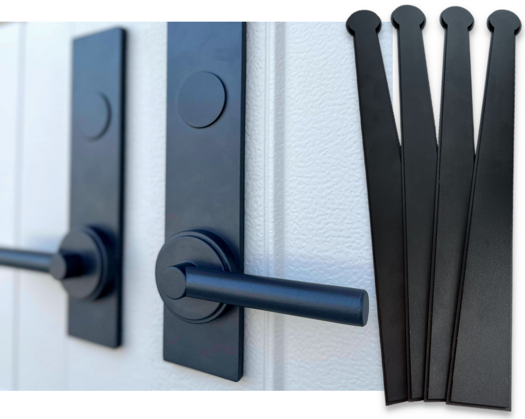 Decorative Black Color Magnetic Garage Door Hardware - Glamour Accents