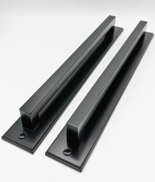 Garage Door Decorative Hardware Magnetic Handles, Modern Matte Black Exterior Garage Door Accents, Faux Pull Handles, No Drill Magnetic Installation, Instant Home Upgrade