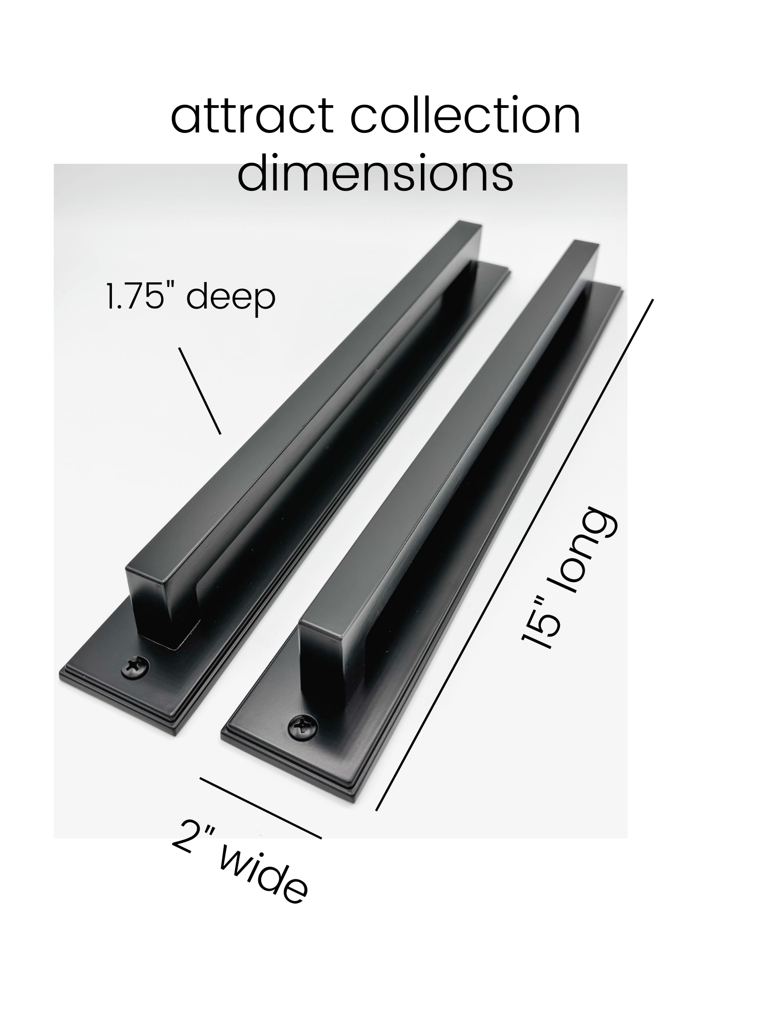 Garage Door Decorative Hardware Magnetic Handles, Modern Matte Black Exterior Garage Door Accents, Faux Pull Handles, No Drill Magnetic Installation, Instant Home Upgrade