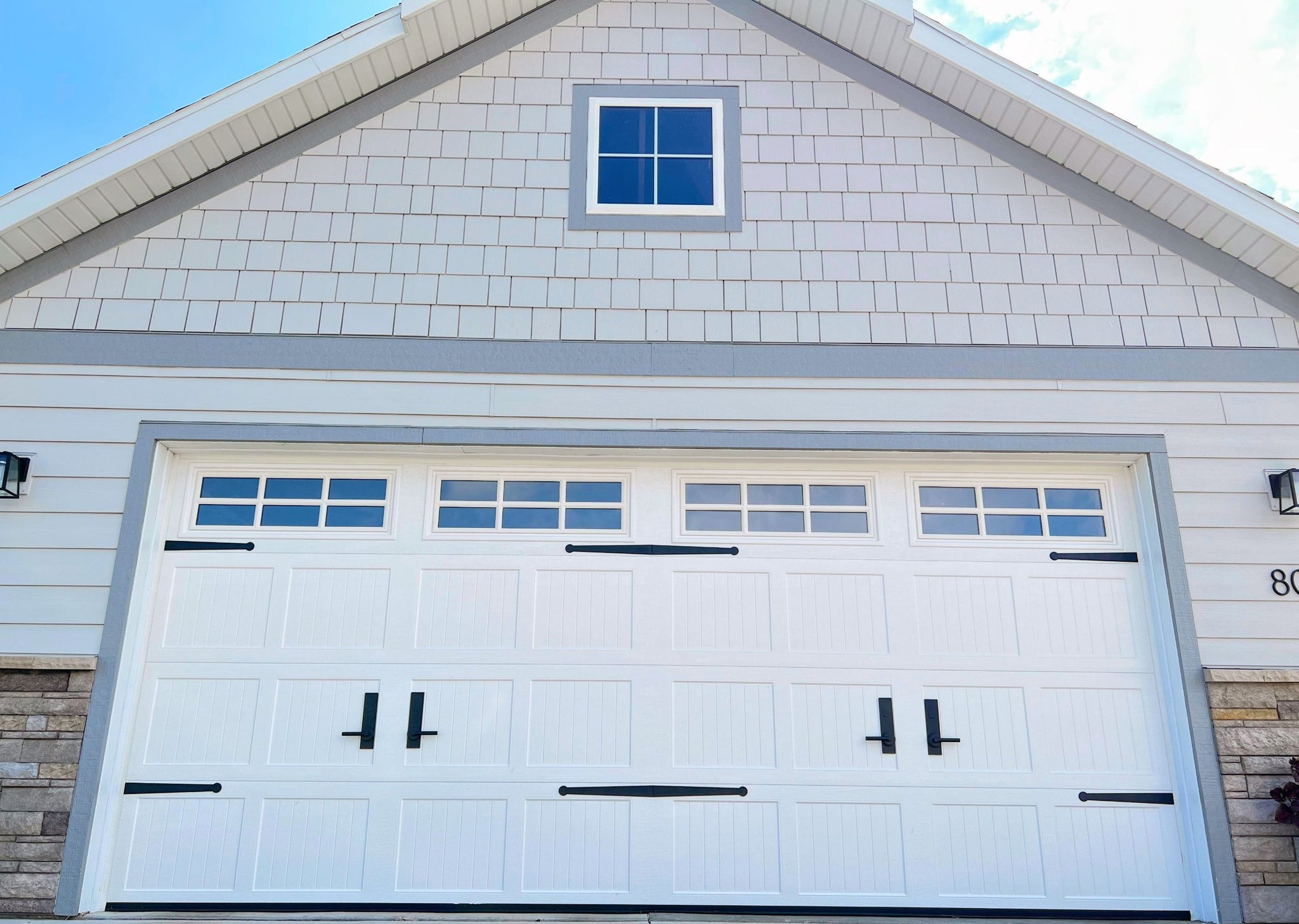 Glamour Accents - Garage door hardware that matches today's style.