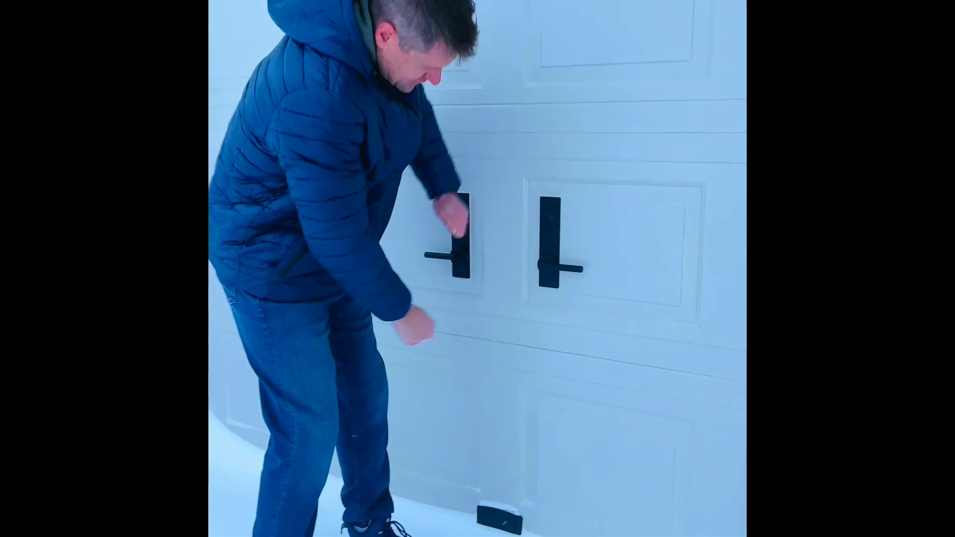 Load video: Installing modern metal garage door hardware - Glamour Accents