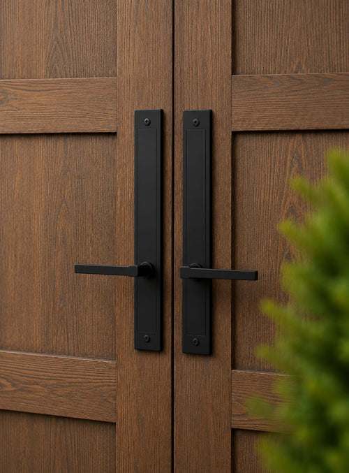 Magnetic Decorative Garage Door Handles, Modern Matte Black Garage Door Hardware, Exterior Faux Pull Handles, No Drill Magnetic Installation, Easy Home Upgrade for Steel Garage Doors