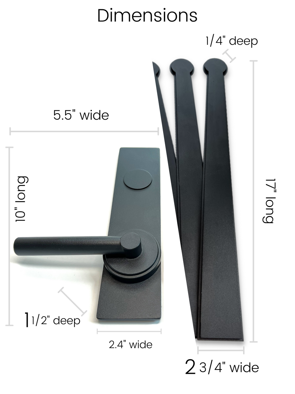 Decorative Black Color Magnetic Garage Door Hardware - Glamour Accents