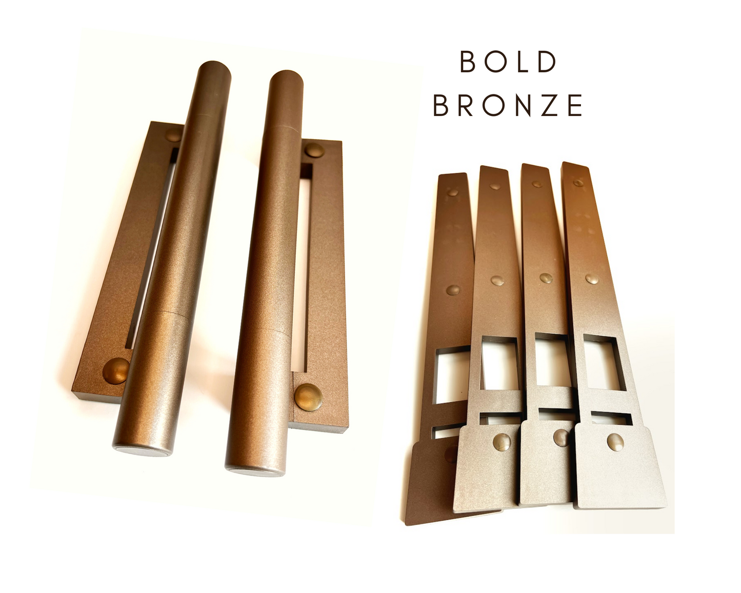 Decorative Magnetic Garage Door Hardware Handles - Bold Bronze Glamour Accents