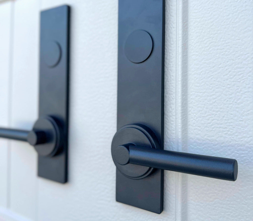 Glamour Accents - Garage door hardware that matches today's style.